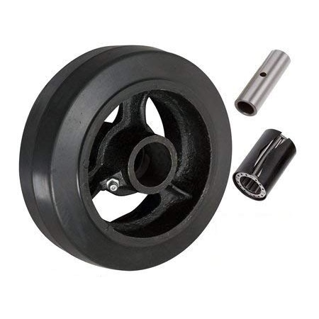 CASTERHQ 6"x2" Rubber ON CAST Iron Wheel, 500 LBS Capacity RCI6X21